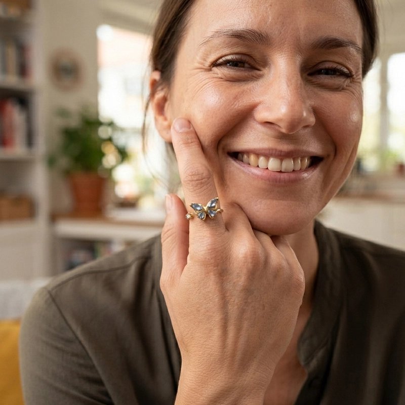 Bague anti stress femme rovélia doré