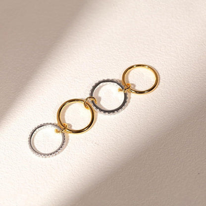 bague femme empilable alignée