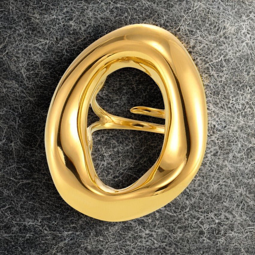 Bague femme dorée ovale Luméra 