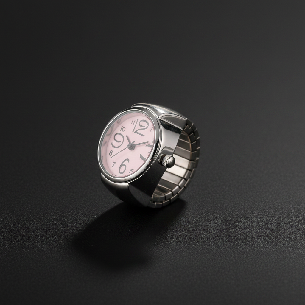 Bague montre orivian cadran rose 