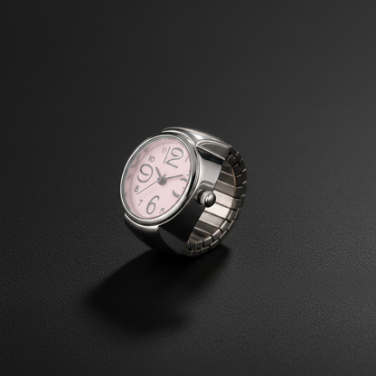 Bague montre orivian cadran rose 
