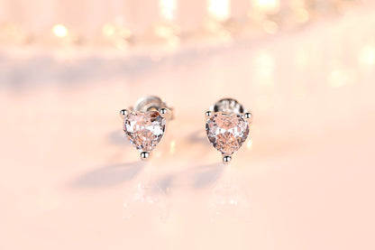 boucle d'oreille coeur blanc sorelia déposé