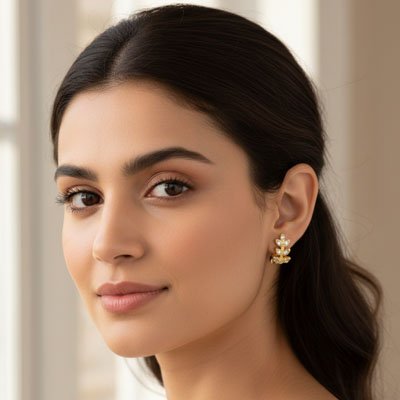 Boucle d'oreille femme Écho Astral épi oreille gauche