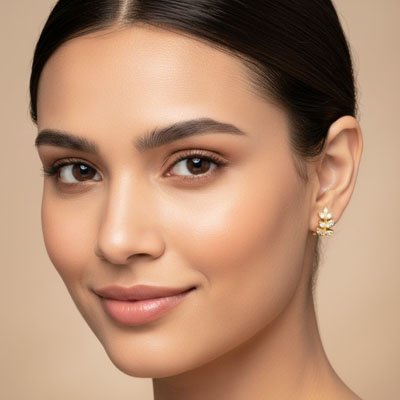 Boucle d'oreille femme Écho Astral oreille gauche épi
