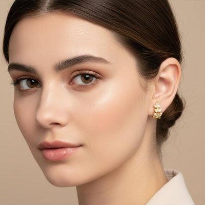 Boucle d'oreille femme Écho Astral épi oreille gauche