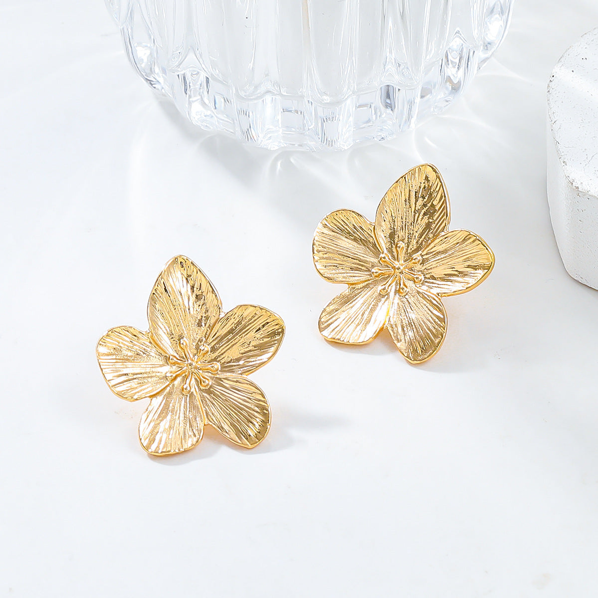 Boucle d'oreille femme Étoflair dorée