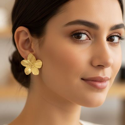 Boucle d'oreille femme Étoflair oreille droite