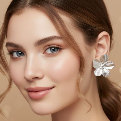 Boucle d'oreille femme Étoflair oreille gauche
