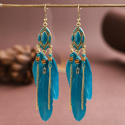 Boucle d'oreille femme pendante Sorevian
bleu foncé suspendu