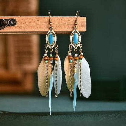 Boucle d'oreille femme pendante Sorevian
multicolore suspendu