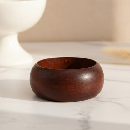 Bracelet bois marron large rond