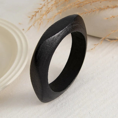 Bracelet bois noir carré