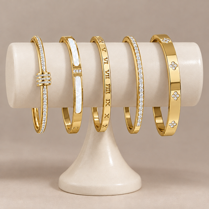 Bracelet femme doré Parviane ensemble