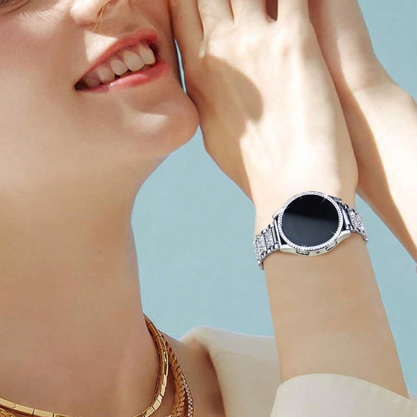 bracelet montre Chronéa argent sur poignet