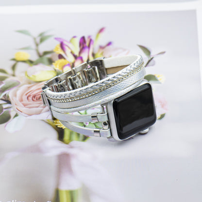 Bracelet montre Horesia blanc déposé de côté