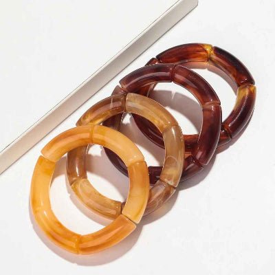 Bracelet perle acrylique ensemble aligné