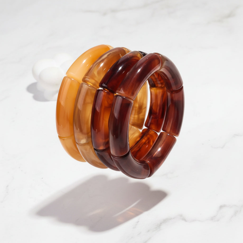 bracelet perle acrylique supendu