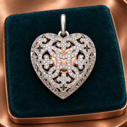 Coeur en pendentif Virexia argenté
