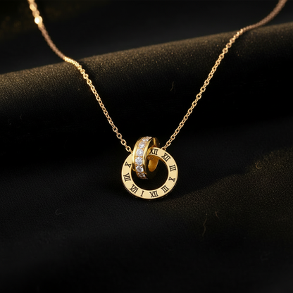 collier acier inoxydable doré sylviora 