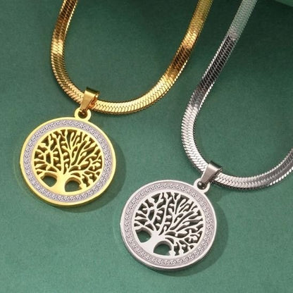 Collier Alverion or et argent large