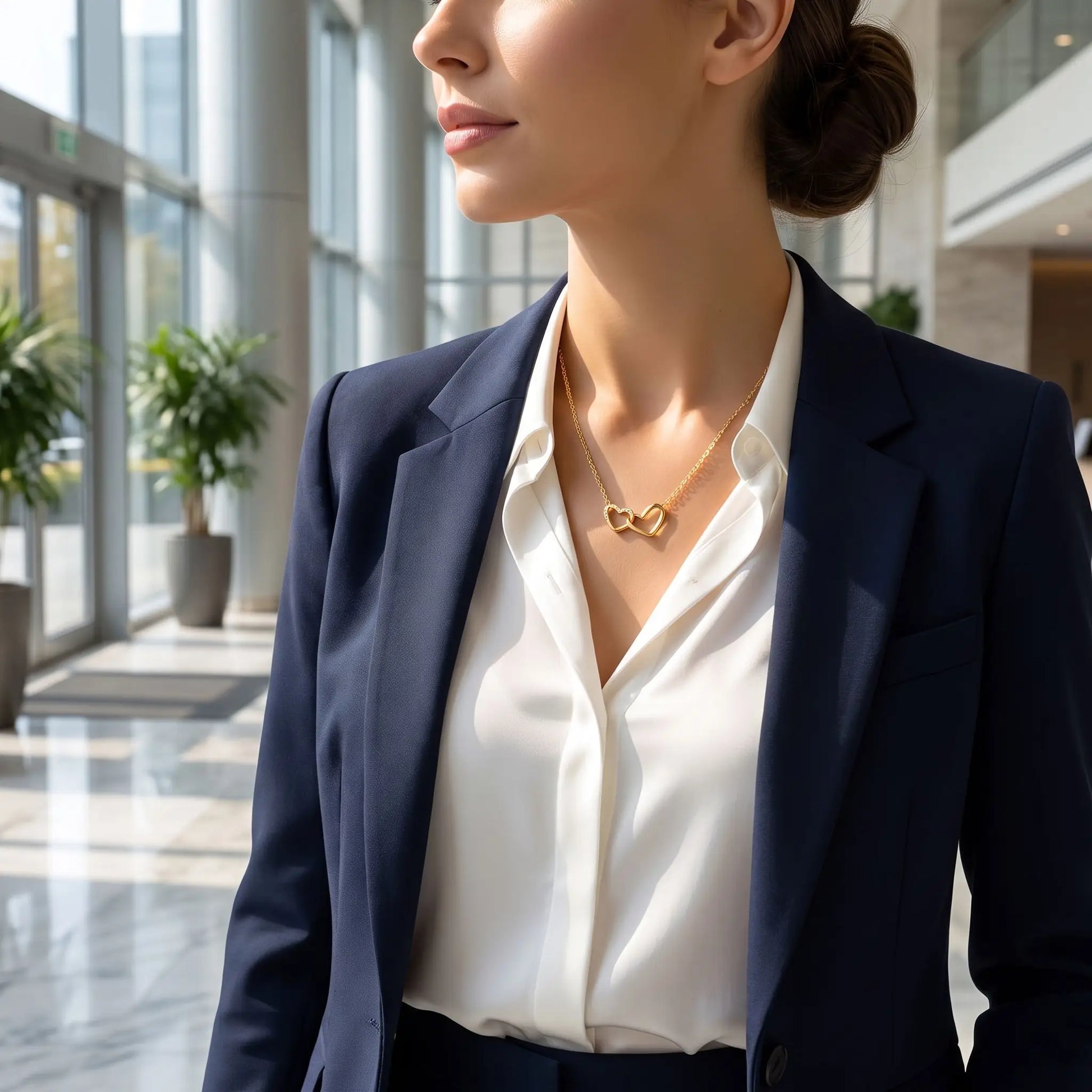 collier cœur loravix doublé  en or 