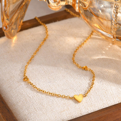 Collier cœur doré Solvera déposé 