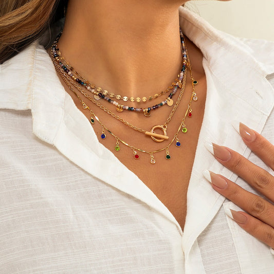 collier autour du cou multicouche Niméra