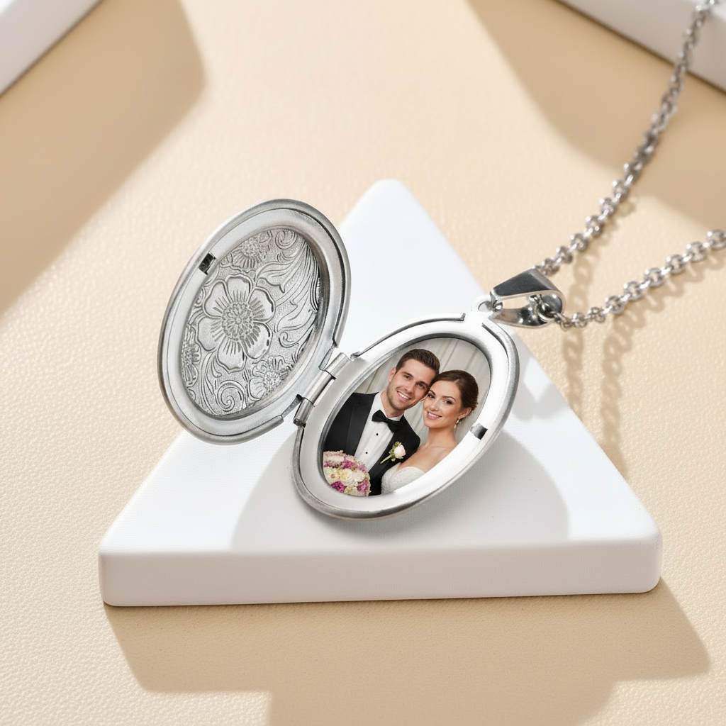 collier pendentif femme oralyx argenté ouvert