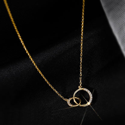 Collier ras de cou doré Néolune déposé
