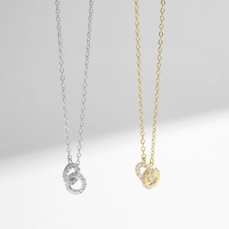 Collier ras de cou Miléora or et argent suspendus