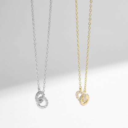 Collier ras de cou Miléora or et argent suspendus
