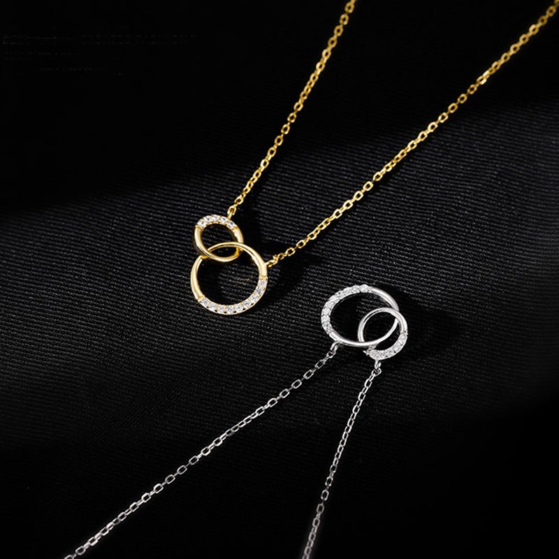 Collier ras de cou or et argent Néolune déposé