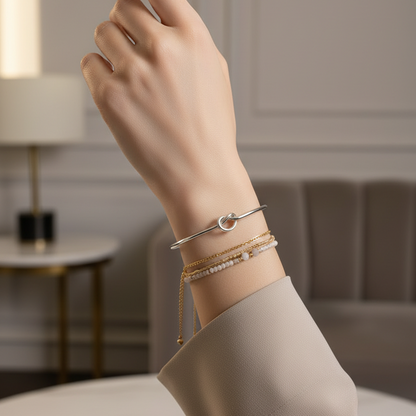 jonc femme luxerian argent main gauche