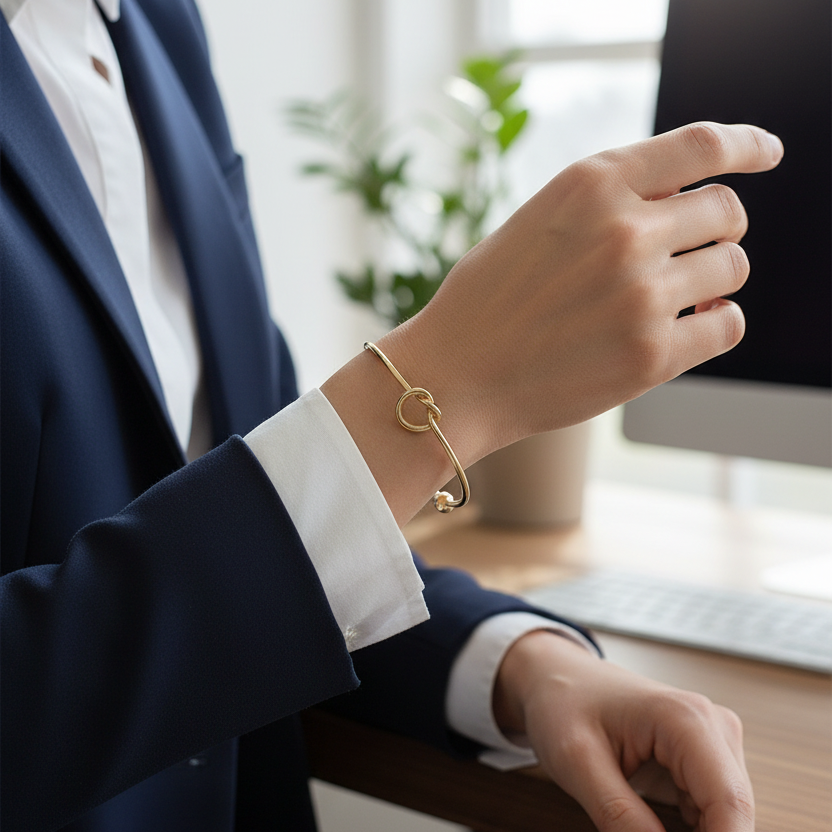 jonc femme luxerian dore femme au bureau