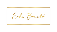 Logo écrit Écho Beauté dorée transparent