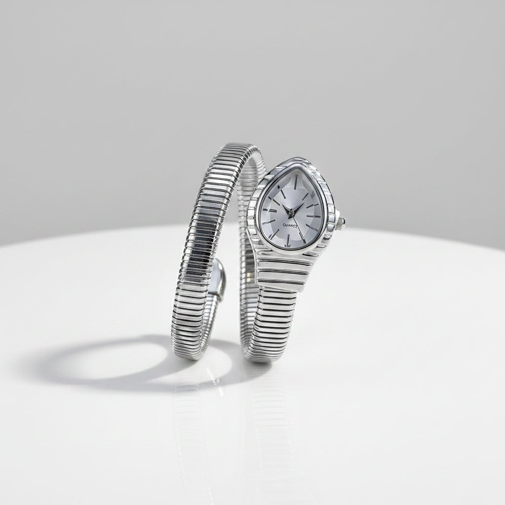 Montre tendance pour femme Vaelios argentée cadran blanc demo