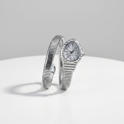 Montre tendance pour femme Vaelios argentée cadran blanc demo