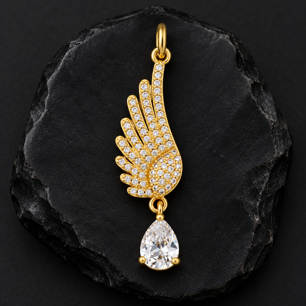 Pendentif Avoryn blanc cristal