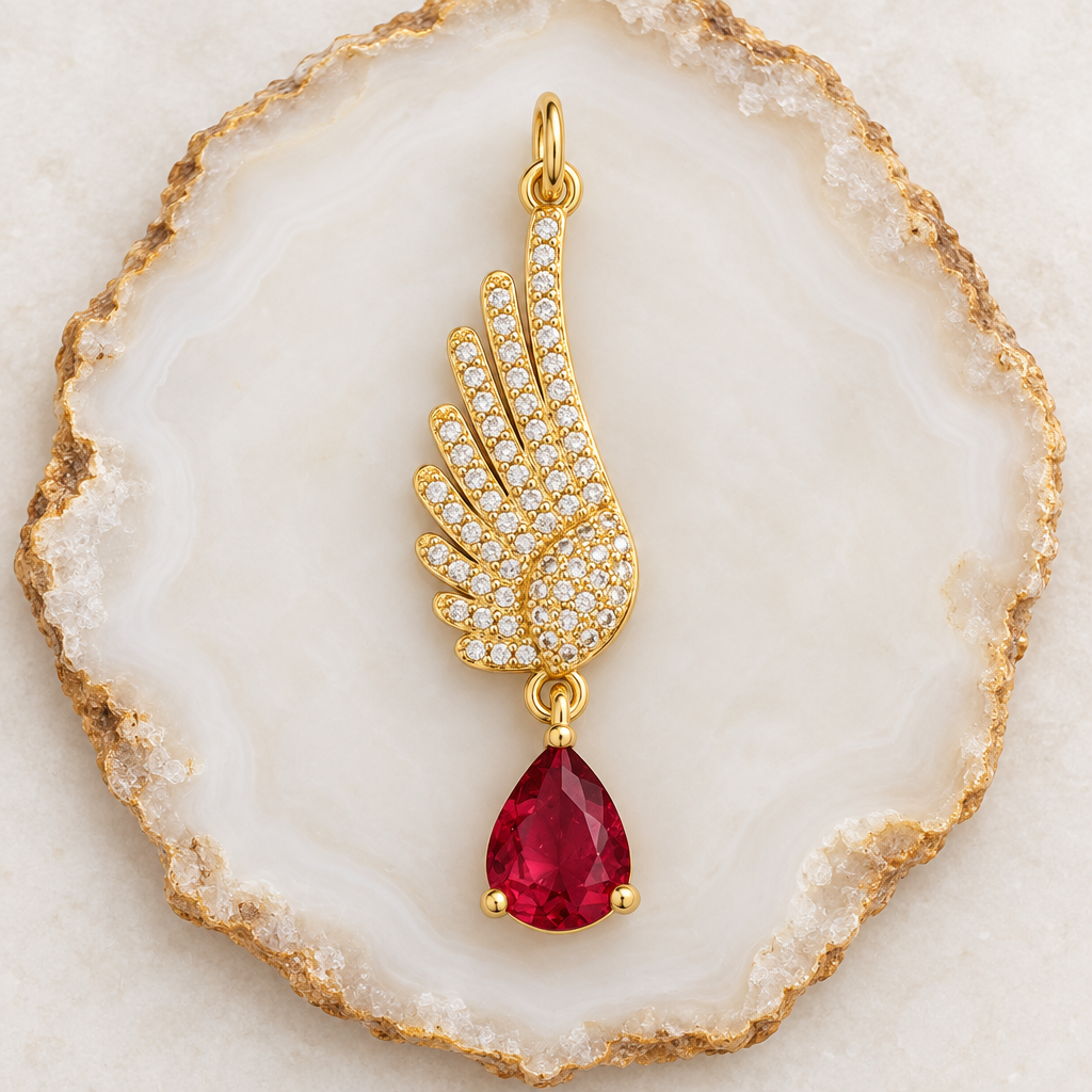 Pendentif Avoryn rouge rubis