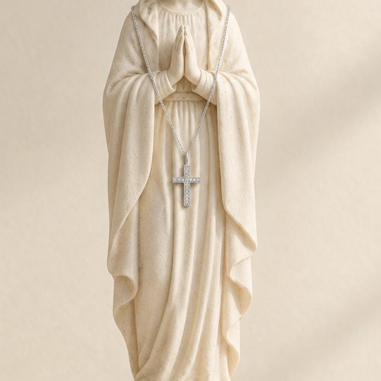 Pendentif croix Crucialys suspendu